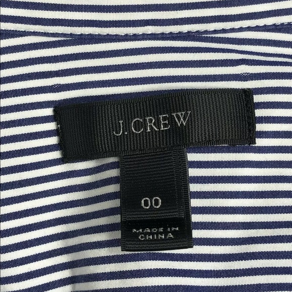 J.Crew Endless Shirt Stripe Classic Size 00 Navy - Picture 3 of 6